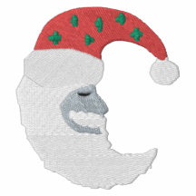 Santa Claus Moon Embroidery Pattern