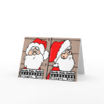Santa Claus Mug Shot Christmas Card