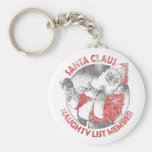 Santa Claus Naughty List Member Key Chain