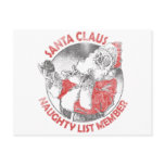 Santa Claus Naughty List Member Postcard