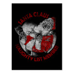 Santa Claus Naughty List Member Postcard