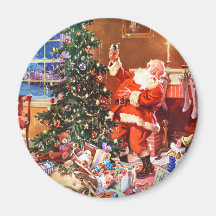 Santa Claus on The Night Before Christmas Refrigerator Magnets