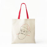 Santa Claus, outline, colour in canvas bags