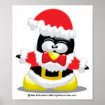 Santa Claus Penguin Posters
