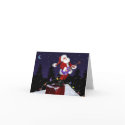Santa Claus Playing Electric Guitar cards