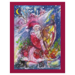 SANTA CLAUS PLAYING HARP IN THE MOONLIGHT flyers