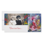 SANTA CLAUS PLAYING HARP IN THE MOONLIGHT photo cards