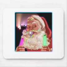 Santa Claus Raves  Funny Santa Raver-  No Text - Mouse Pad