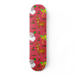 Santa Claus – Reindeer & Candy Canes skateboards