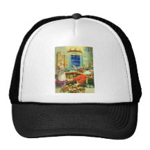 Santa Claus Returns to the North Pole Mesh Hats