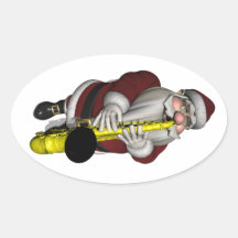 Santa Claus Saxophone Player Sticker