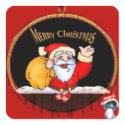 Santa Claus Square Sticker