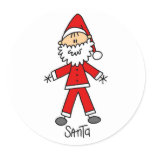 Santa Claus Stick Figure Sticker