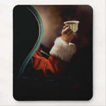 Santa Claus taking a break on Christmas Eve Mouse Mats