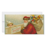 Santa Claus Vintage Merry Christmas photo cards