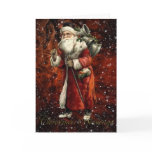 Santa Claus Vintage Snow & Father Christmas Card