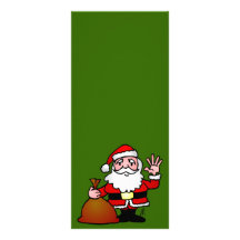 Santa Claus waving Custom Rack Card