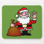 Santa Claus waving mousepads