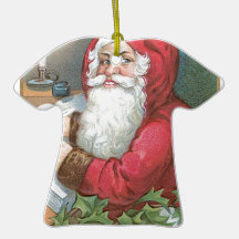 Santa Claus with Blue Eyes Christmas Tree Ornament