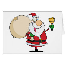 Santa Claus with Jingle Bell Card