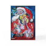 SANTA CLAUS WITH VIOLIN GREETING CARDS