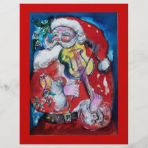 SANTA CLAUS  WITH VIOLIN PERSONALIZED FLYER