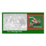 Santa Clause Candy Train Custom Photo Card
