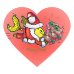 Santa Clause Fish - funny cute Christmas Sticker