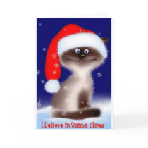 Santa Claws Cat Greeting Cards