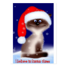 Santa Claws Cat Postcards