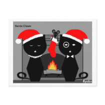Santa Claws Postcard