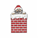 Santa climbing down the chimney photo sculptures