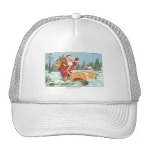 SANTA COMING TO TOWN MESH HAT