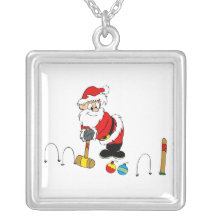 santa croquet with ornaments custom jewelry