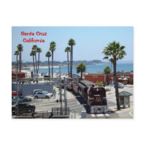 Santa Cruz Beach Train - Postcard