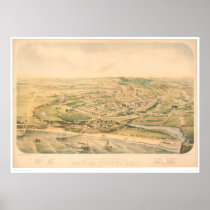 Santa Cruz, CA. Panoramic Map (1586A) - Restored