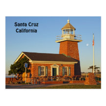Santa Cruz Lighthouse at Sunrise Postcard