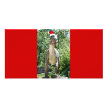 Santa Dinosaur Customised Photo Card