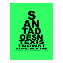 Santa doesn't exist postcards