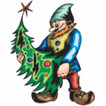 Santa Elf and Christmas Tree Photo Cutouts