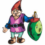 Santa Elf and Smiling Ornament photo sculptures