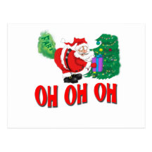 santa farted postcard