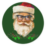 Santa Father Christmas Greetings Stickers