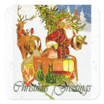 Santa Father Christmas Greetings Stickers