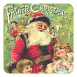 Santa Father Christmas Greetings Stickers