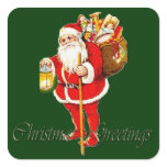 Santa Father Christmas Greetings Stickers