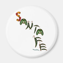 Santa Fe Chilli Peppers Fridge Magnet
