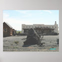 Santa Fe Hacienda with charcoal effect posters
