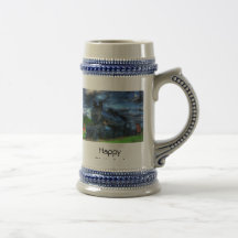 Santa Fe Train Depot, Happy Birthday! Mugs