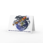 Santa Flees Earth Card